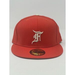 Fear of God Essentials x‎ New Era 59Fifty Fitted Hat (FW21) Orange Brand New